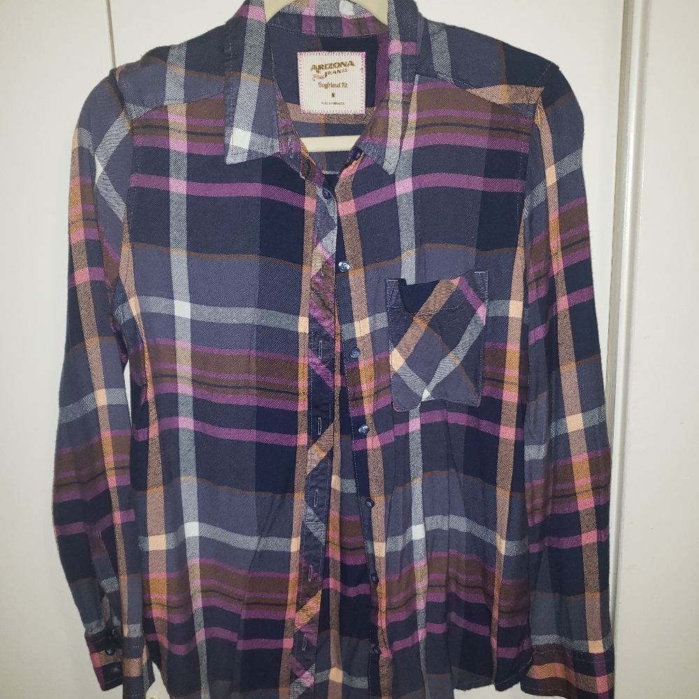 Arizona Jeans Plaid Top